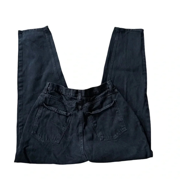 Vtg Bill Blass Jeans Women's 14 Black Cotton Pleated 90's Tapered High Rise Mom - Picture 2 of 5